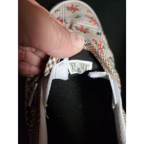 Vans Glen Plaid Floral Embroidered Slip-On 9 Men's/10.5 Women's - Picture 7 of 8